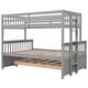 preview thumbnail 49 of 55, Twin-Over-Full Bunk Bed with Trundle and 3 Drawers, Playhouse-Inspired Design