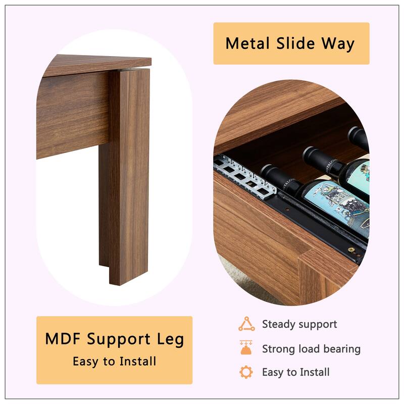 Multi-functional MDF Coffee Table with Password Lock