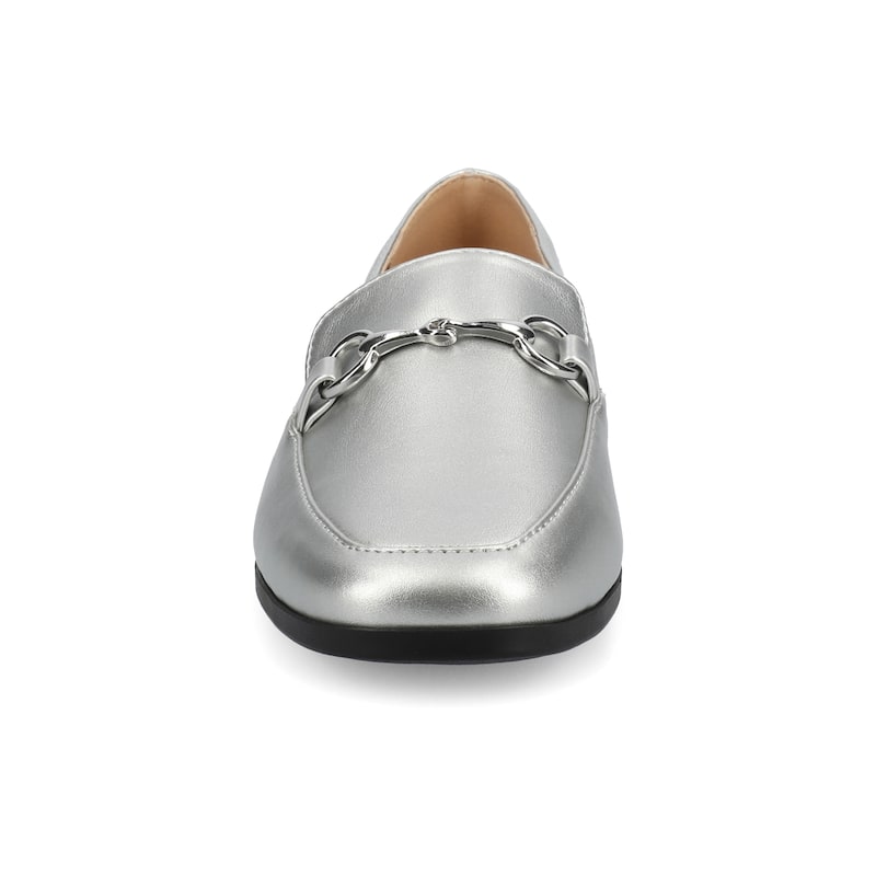 Journee Women's Lacie Slip On Loafers - Silver - 8