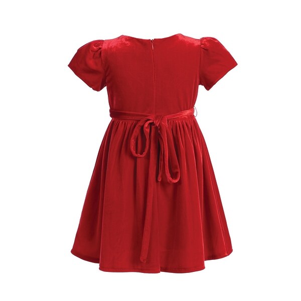red velvet baby christmas dress