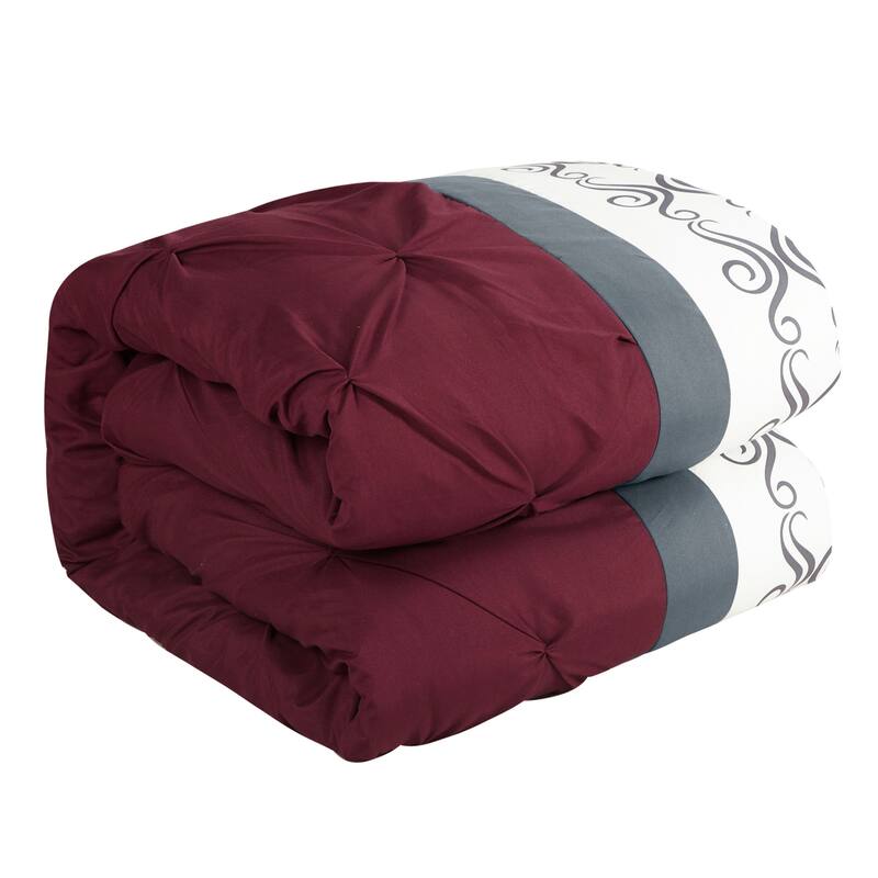 Chic Home Kaia 20 Piece Pinch Pleat Pintuck Bed in a Bag Comforter Set