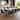 Roomfitters 71-Inch White Grain Spliced Dining Table, Linen Chairs, Double Layer Storage, Kitchen Seating for 8