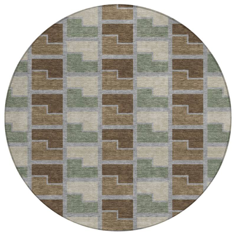Machine Washable Indoor/ Outdoor Contemporary Kaylee Chantille Rug