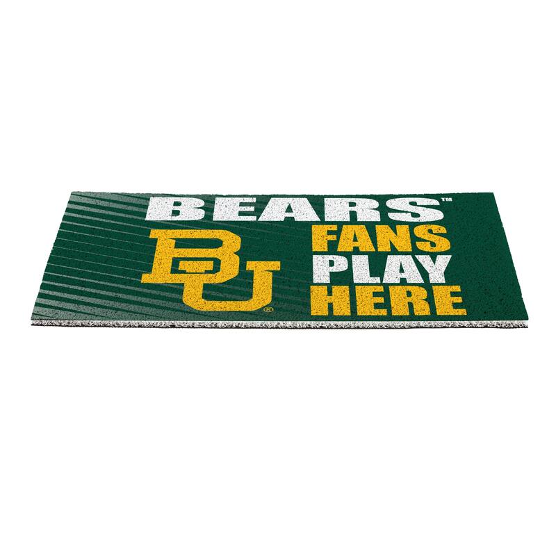 28 in. x 16 in. Baylor University "Fans Play Here" PVC Door Mat
