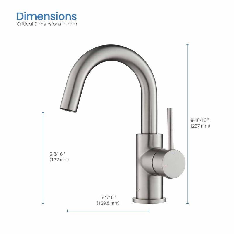 Circular Single Handle High-Arc Bathroom Sink Faucet with Pop Up Drain