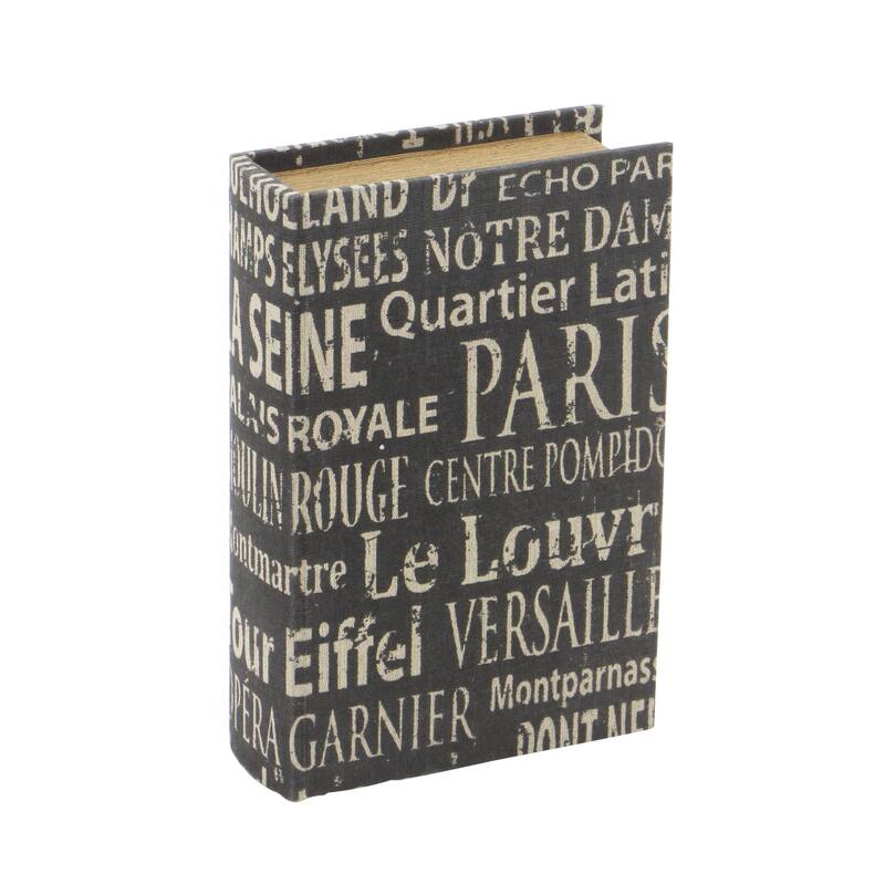 Faux Leather or Linen Fabric Book Storage Box - Set of 3 White, Beige, Black, Red or Light Gray - Roche River Decor