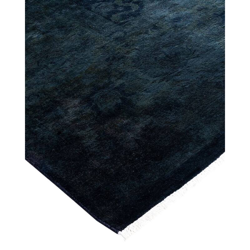 Fine Vibrance One-of-a-Kind Hand-Knotted Area Rug - Black, 6' 2" x 8' 10" - 6' 2" x 8' 10"
