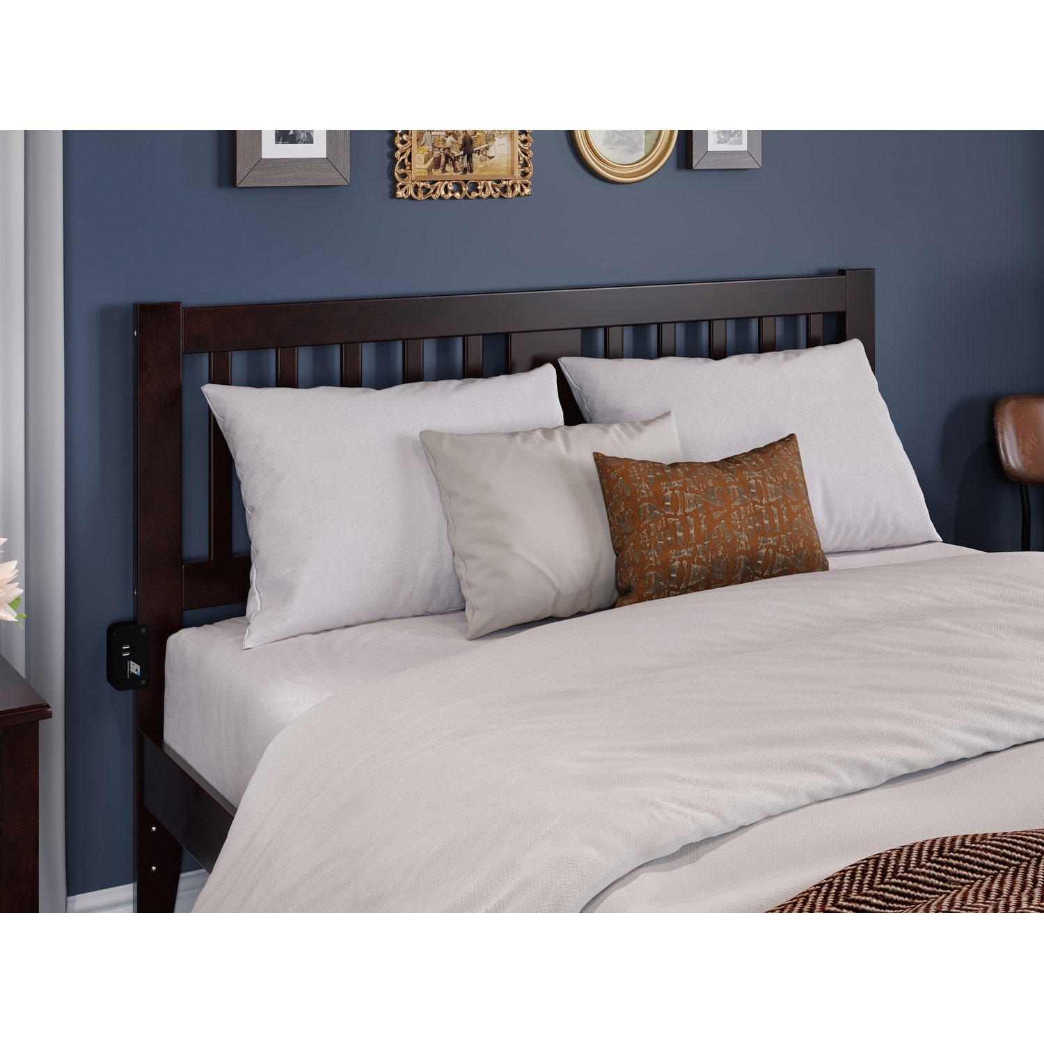 Espresso queen on sale headboard