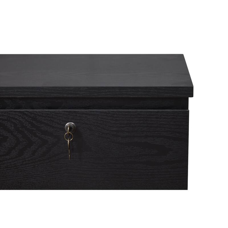 KOWO Wooden 2-Drawer Filing Cabinet with Lock Letter Size Office Storage, Locking Document Organizer for Home or Workplace
