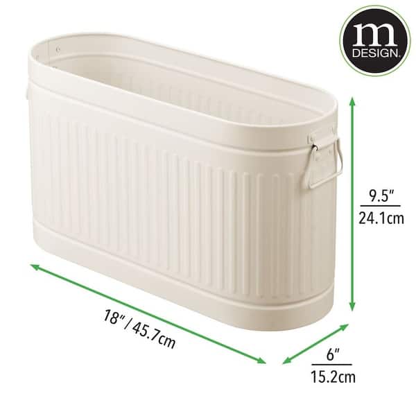 mDesign Large Steel Toilet Paper 6-Roll Bathroom Organizer Bin Box - 18 ...