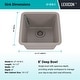 preview thumbnail 13 of 35, Lexicon Drop-In Quartz 16 Inch Single Bowl Kitchen Sink Kit