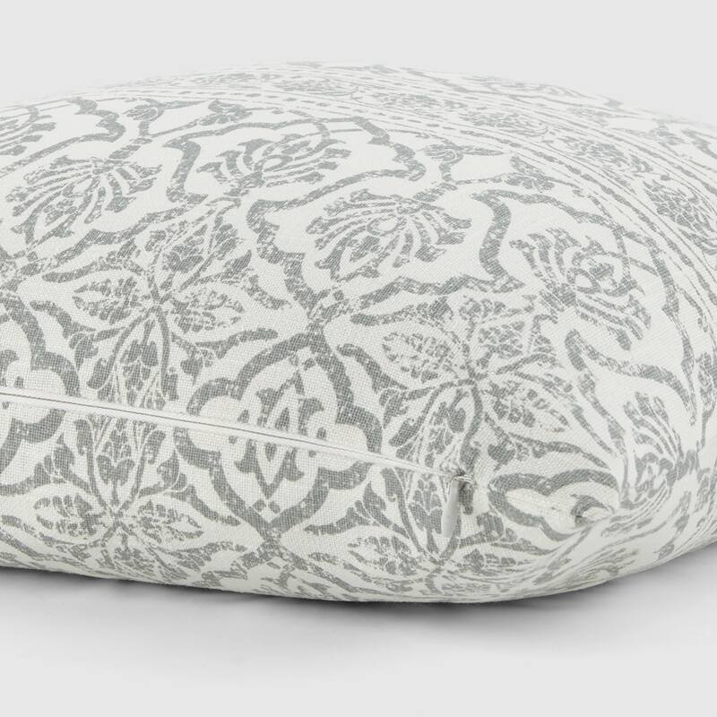 Elegant Patterns Cotton Decor Throw Pillow in Antique Floral