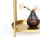 preview thumbnail 15 of 14, Adeco Side Table 2-Tier Metal Round End Table with Removable Tray - 17.5""(D)x 17.5""(W)x 20.7""(H)