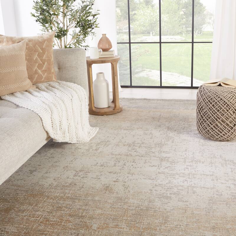 Akari Abstract Gray/ Light Tan Area Rug