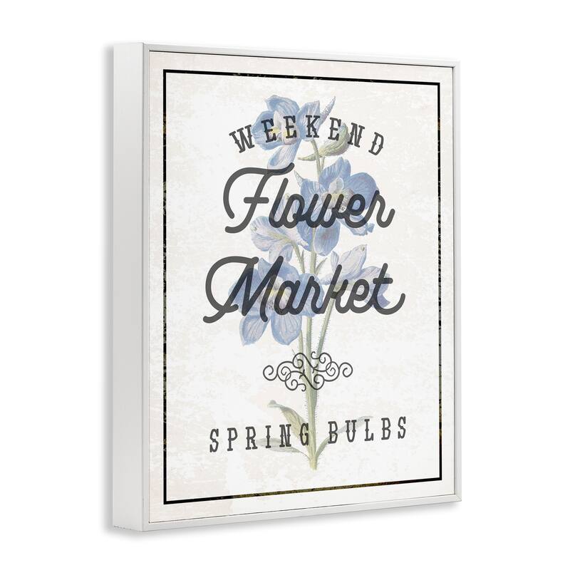 Stupell Weekend Flower Market Framed Giclee Art Design By Lil' Rue