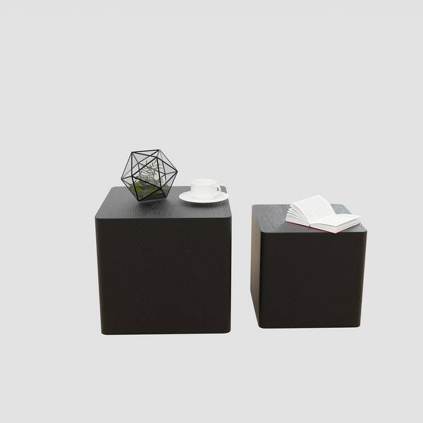 Mdf Nesting Table/Square Side Table/Coffee Table/End Table Set Of 2 for ...