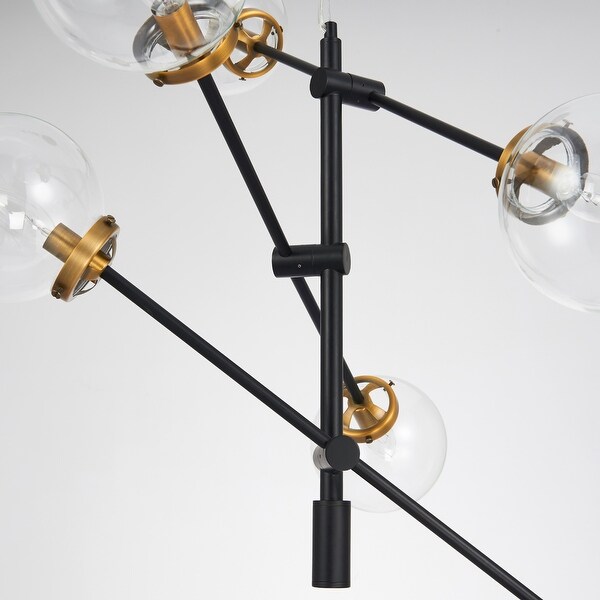 black and brass sputnik chandelier