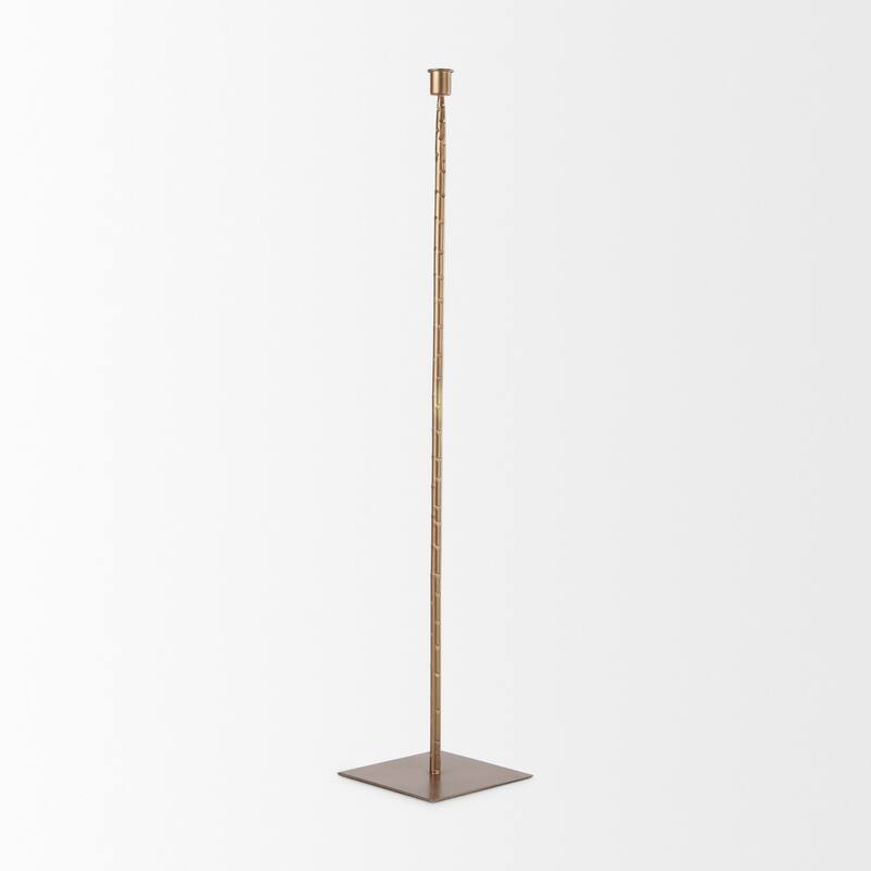 Porter 4.5L x 4.5W x 12.0H Small Black Iron Candle Holder