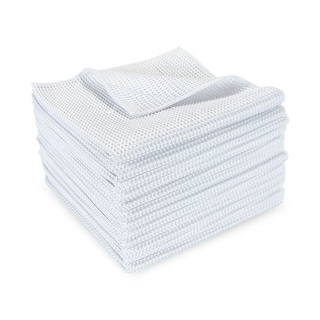 Arkwright 12-Piece Waffle Microfiber Cleaning Cloths - 16x16