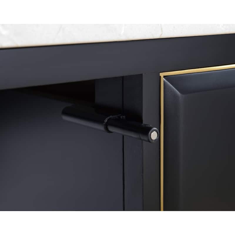 Avanity Mason Black Fiish 60-inch Double Bathroom Vanity Cabinet Only