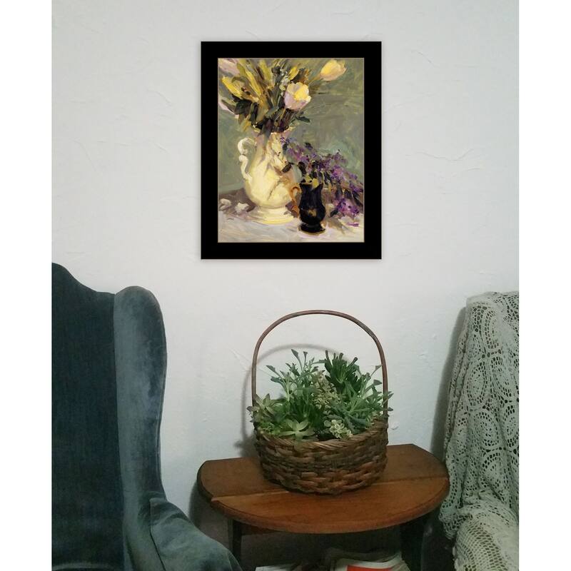 TrendyDecor4U "Tulips & Lavender" Framed Print Wall Art