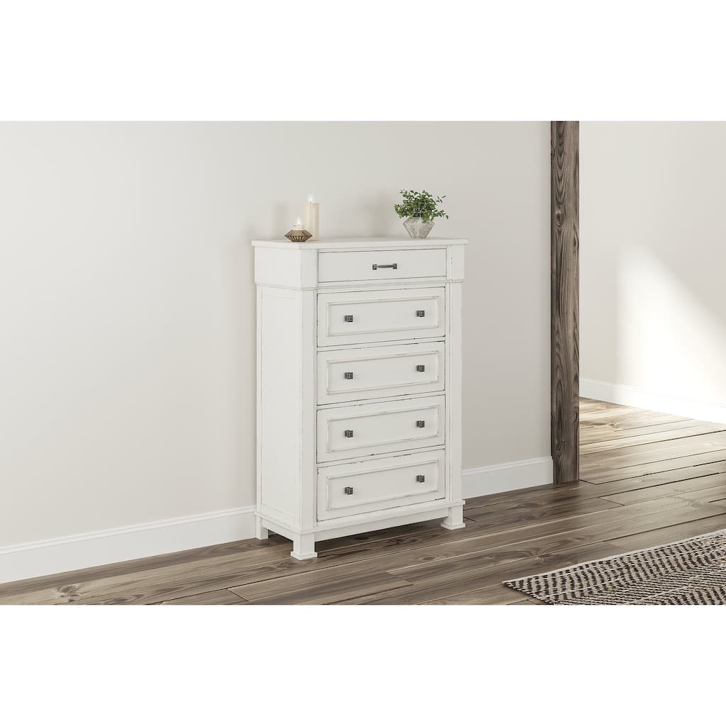 Signature Design by Ashley Jennily White 5 Drawer Chest