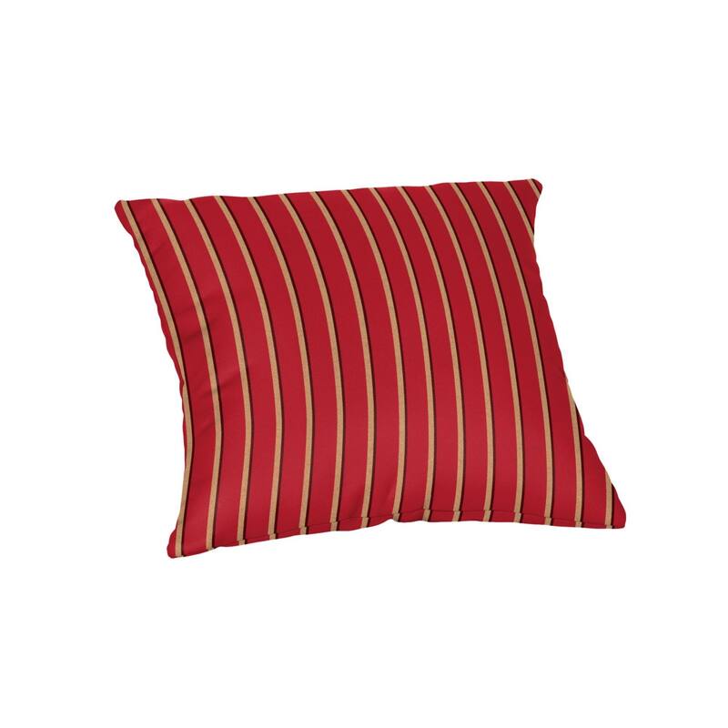 Sunbrella 20 inch Square Stripe Outdoor Throw Pillow