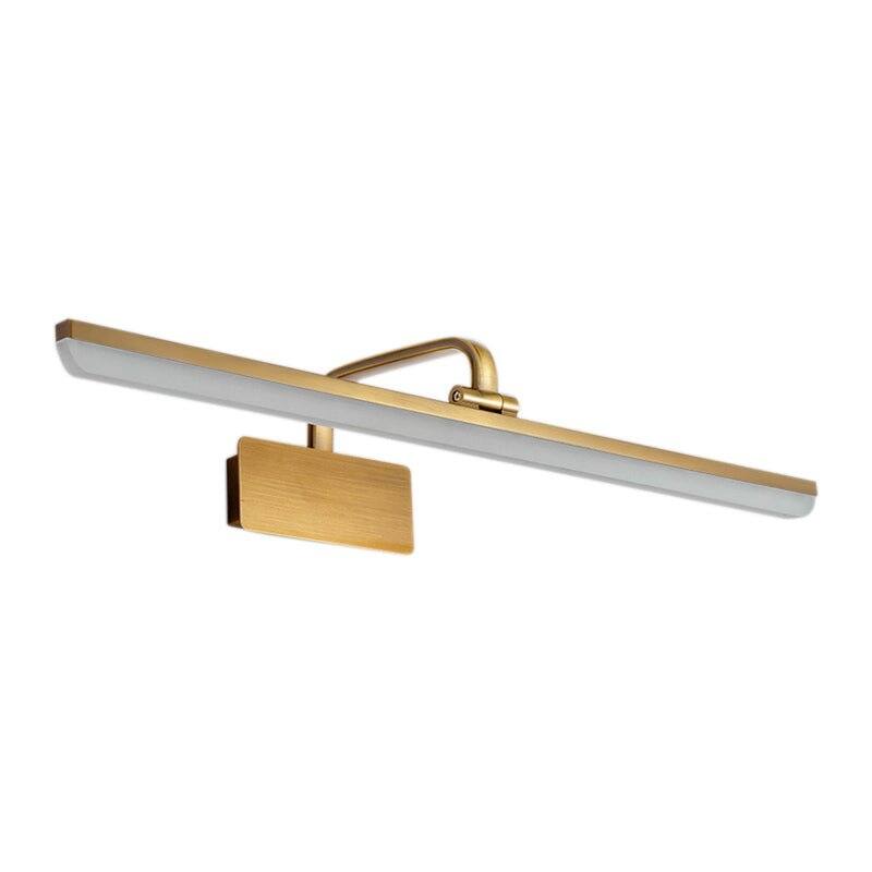Minimalist Bathroom Linear LED Vanity Wall Light Brass Picture Light