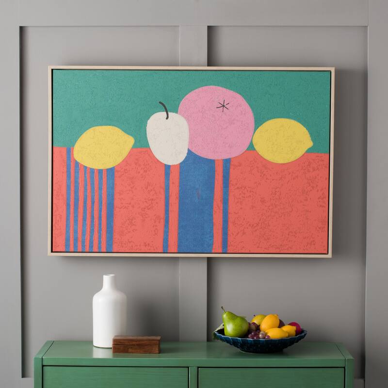 SAFAVIEH Richtsje Main Squeeze Hand Painting, 24 x 36, Framed Wall Art - Multicolor - 24WX2DX36H - Silver