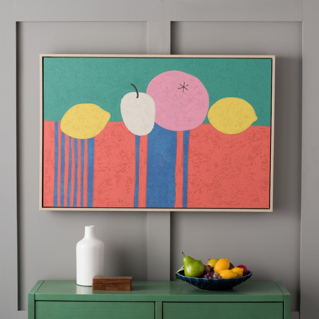 SAFAVIEH Richtsje Main Squeeze Hand Painting, 24 x 36, Framed Wall Art - Multicolor