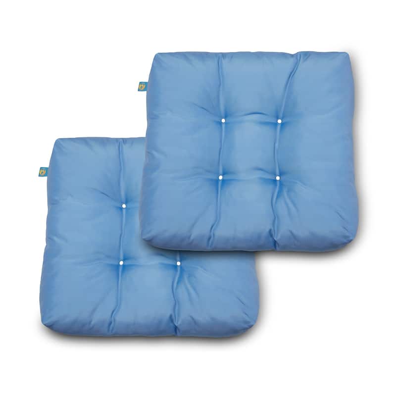 Duck Covers Indoor/ Outdoor Seat Cushions (Set of 2) - Periwinkle Blue