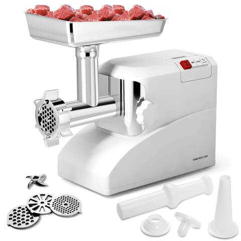 Costway 2000 Watt Meat Grinder Electric 2.6 Hp Industrial Meat Grinder - 13''x6.6''x10''