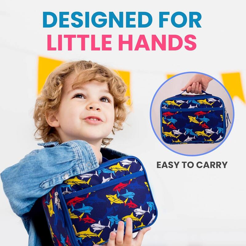 Zulay Kitchen Kids Insulated Lunch Bag with Spacious Compartment and Built-In Handle