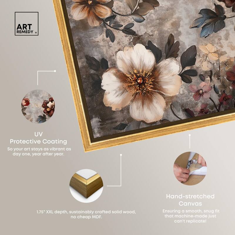 Dusk Dahlias Canvas by Art Remedy