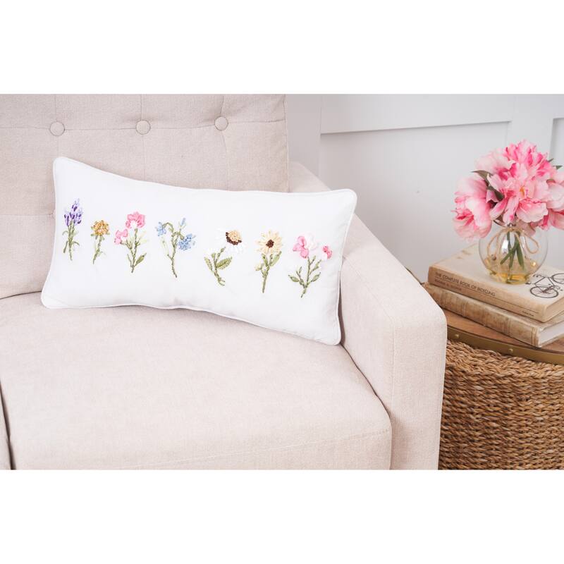 April Showers Ribbon Art Pillow