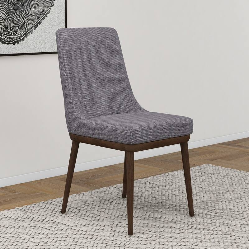 GDFStudio - Kate Modern Mid-Century Dining Chair with Curved Backrest & Upholstered Seat, Set of 2 - 24"