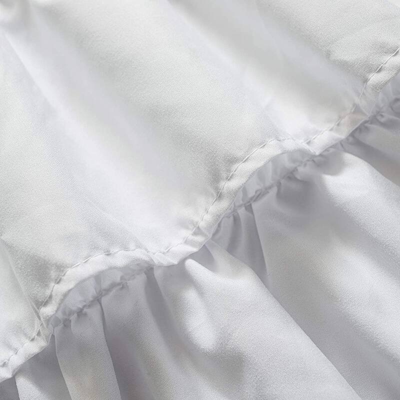 DriftAway Ruffle Layer Semi Sheer Window Curtains for Living Room Bedding Room 2 Panels Rod Pocket - 50" width x 84 " length