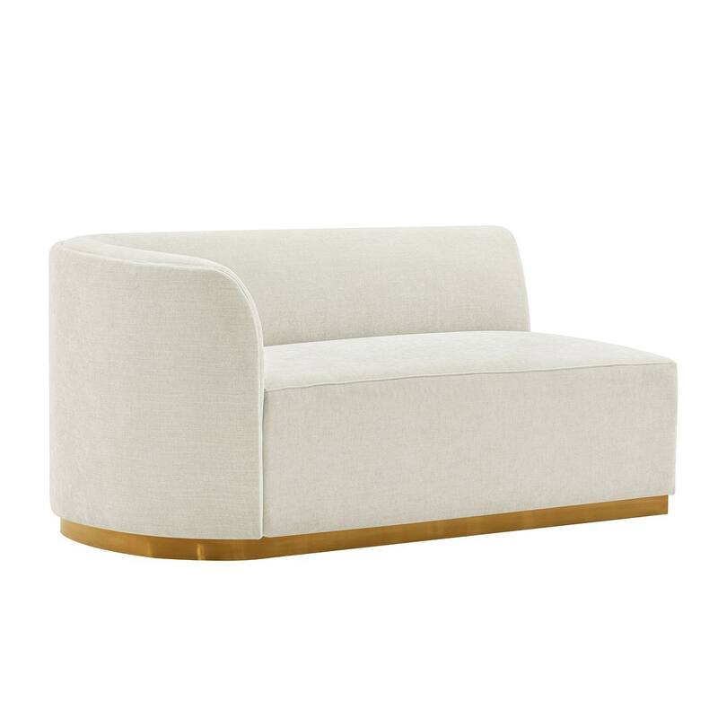 Manhattan Comfort Contemporary Daria Linen Sofa Sectional with Pillows