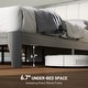 preview thumbnail 11 of 24, HOMCOM Full Size Bed Frame with Upholstered Headboard, Platform Bed Frame with Wooden Slats