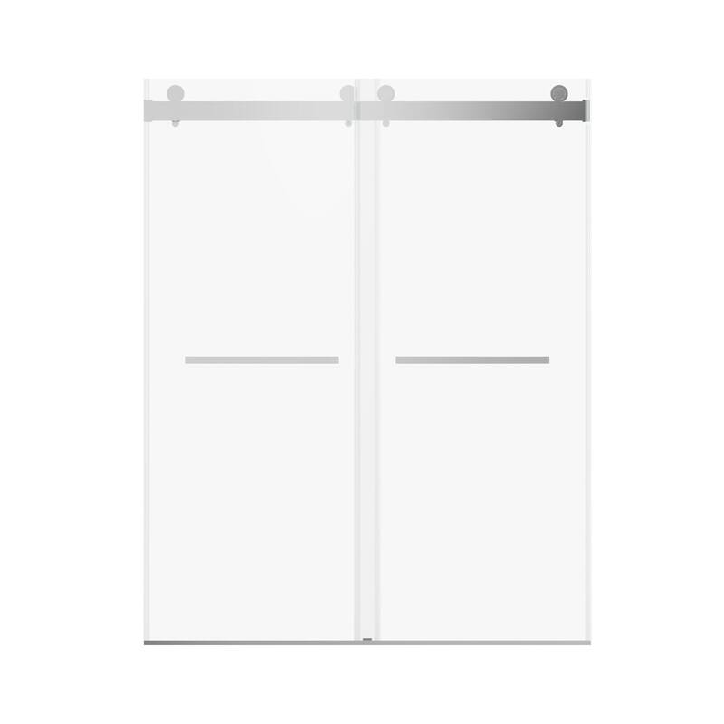56-60 inches W *76 inches H Frameless Double Sliding