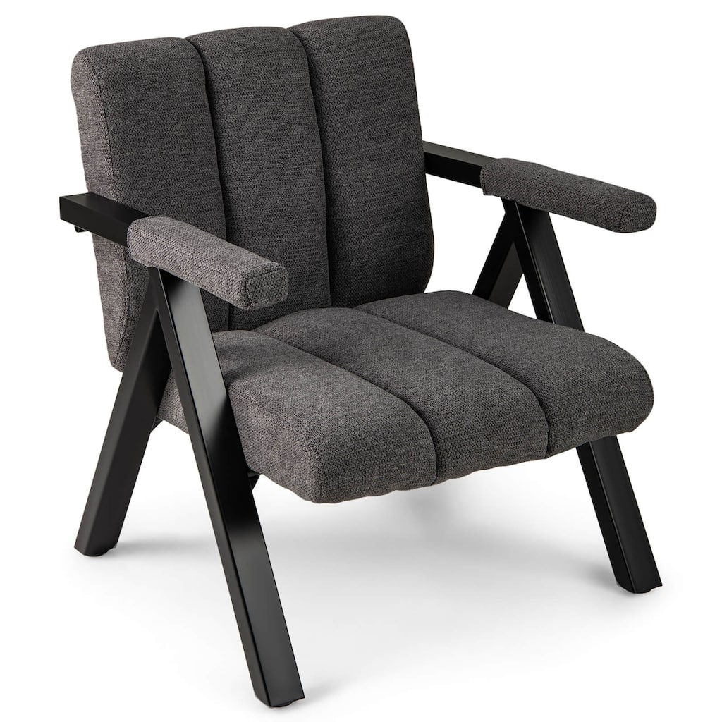 Costway 1/2 PCS Oversized Accent Chair with Metal Frame & Armrests - See Details