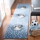 preview thumbnail 61 of 61, SAFAVIEH Carousel Kids Atsumi Moon Rug 2' x 8' Runner - Light Blue/Grey