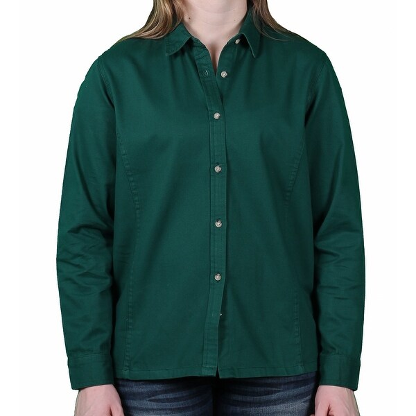 Sea Palms by Hartwell Ladies Brushed Twill Long Sleeve Blouse