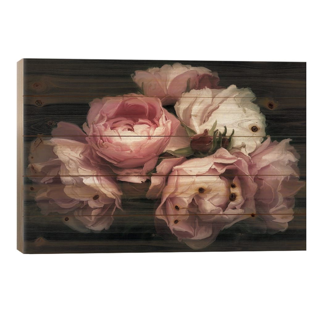 Vintage Posy Print On Wood by 5by5collective - Multi-Color