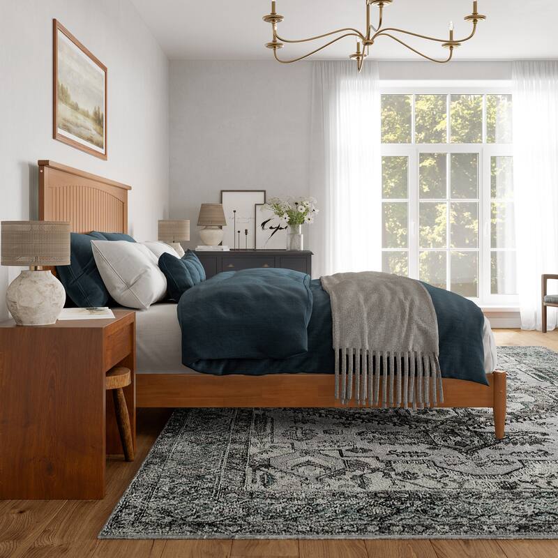 Naples Solid Wood Low Profile Platform Bed