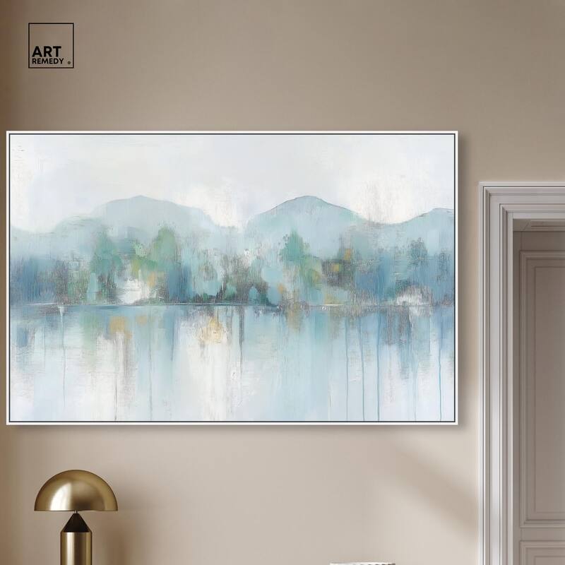 Mirrored Aqua Dream II Canvas by Art Remedy