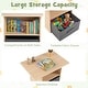 preview thumbnail 7 of 8, Gymax Kids Table & Chairs Set w/2 Open Compartments Fabric Drawer for