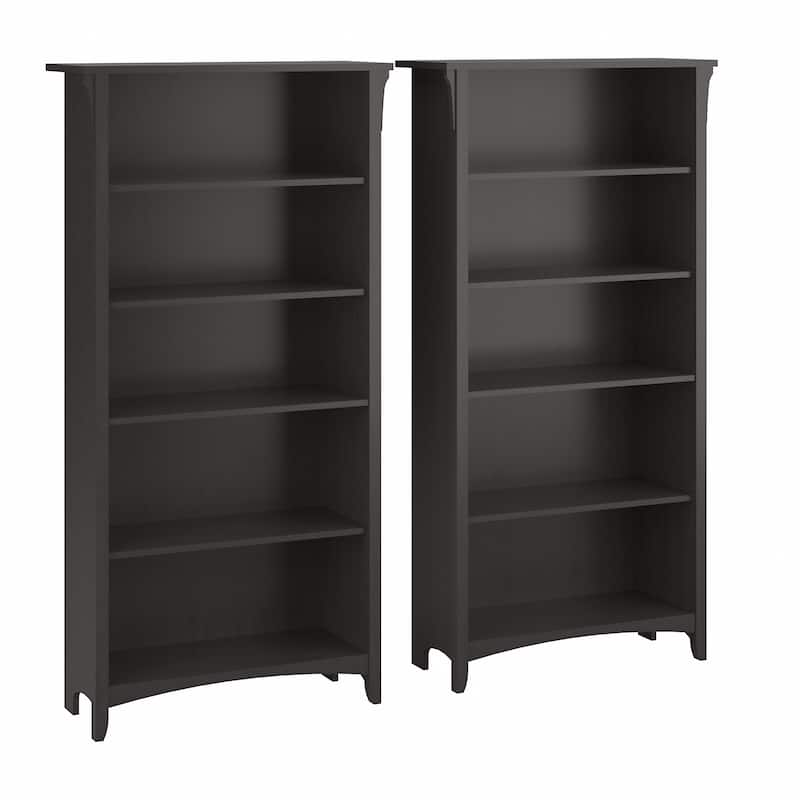 Salinas Tall 5-shelf Bookcase (Set of 2) by Bush Furniture