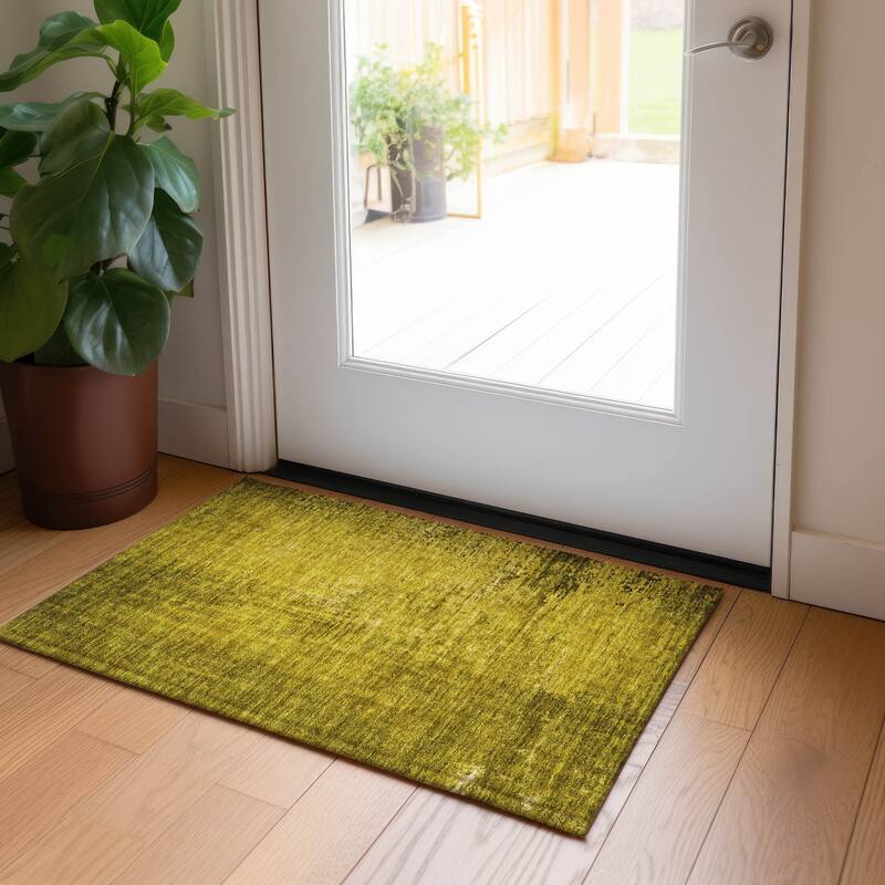 Dax Artistic Abstract Weather Resistant Blended Style Outdoor Rug
