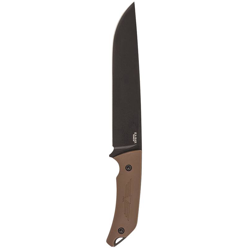 KA-BAR 8" Drop Point Fixed Blade Jarosz Camp Turok Knife w/ Sheath - Multicolor